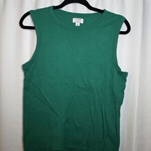 J. Crew Women's Green Sleeveless Top